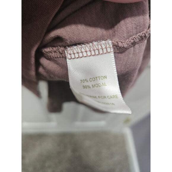 Garnet Hill Pink A-Line Dress Scoop Neck Minimalist Lagom Soft Knit Size XS - Picture 3 of 6